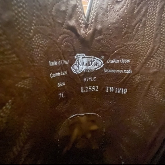 JUSTIN WOMEN'S 12" SQUARE TOE STAMPEDE WESTERN BOOTS - Picture 9 of 10